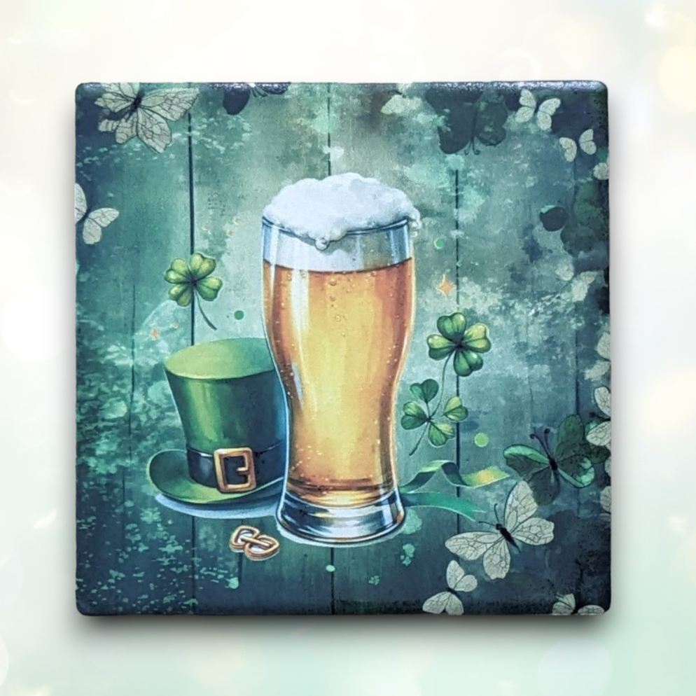 Set of 4 Ceramic St. Patrick's coasters