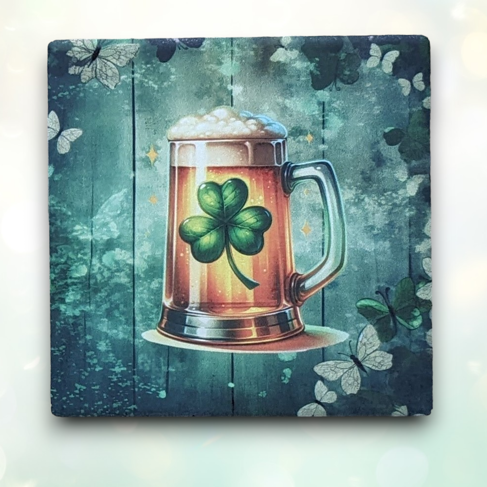 Set of 4 Ceramic St. Patrick's coasters