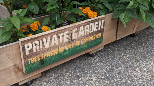 Private Garden Sign