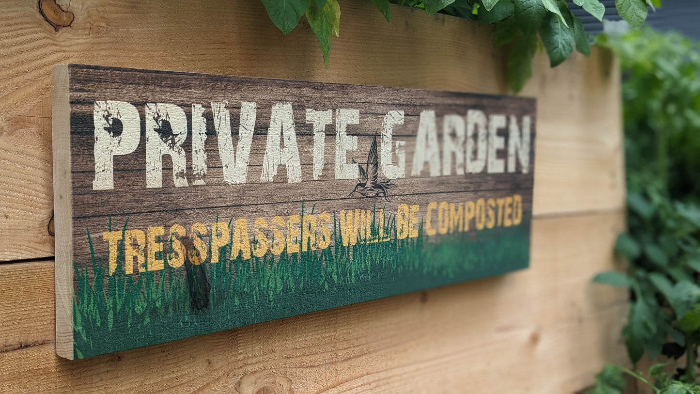 Private Garden Sign