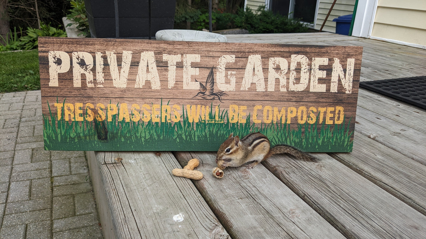 Private Garden Sign