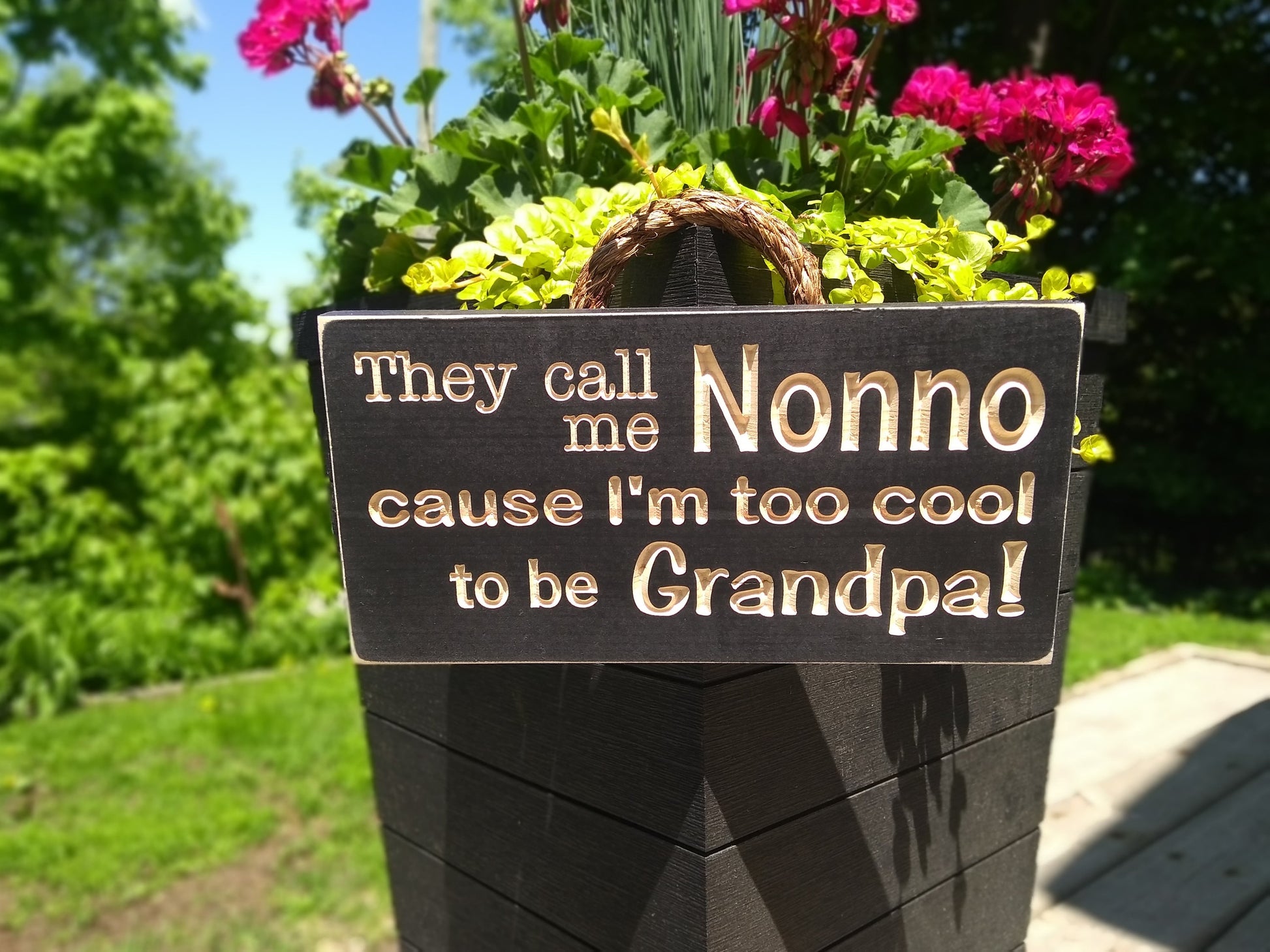 Custom wooden sign, They Call Me Nonno, personalized carved wood signs, father's day gift for nonno