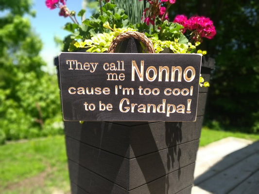 Custom wooden sign, They Call Me Nonno, personalized carved wood signs, father's day gift for nonno