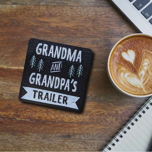 Personalized grandparents Coasters for the trailer, camper or RV  Gifts for friends, gifts for mom, gifts for sister,gift for couples