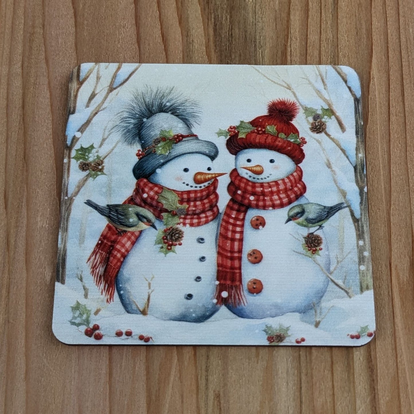 Christmas Snow Man Coaster Set Made in Canada!