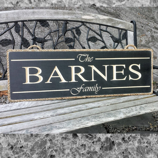 Family Name Sign, Carved Wood, Cottage, Camp