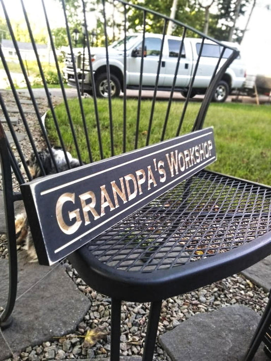 Customizable Grandpa's Workshop Sign