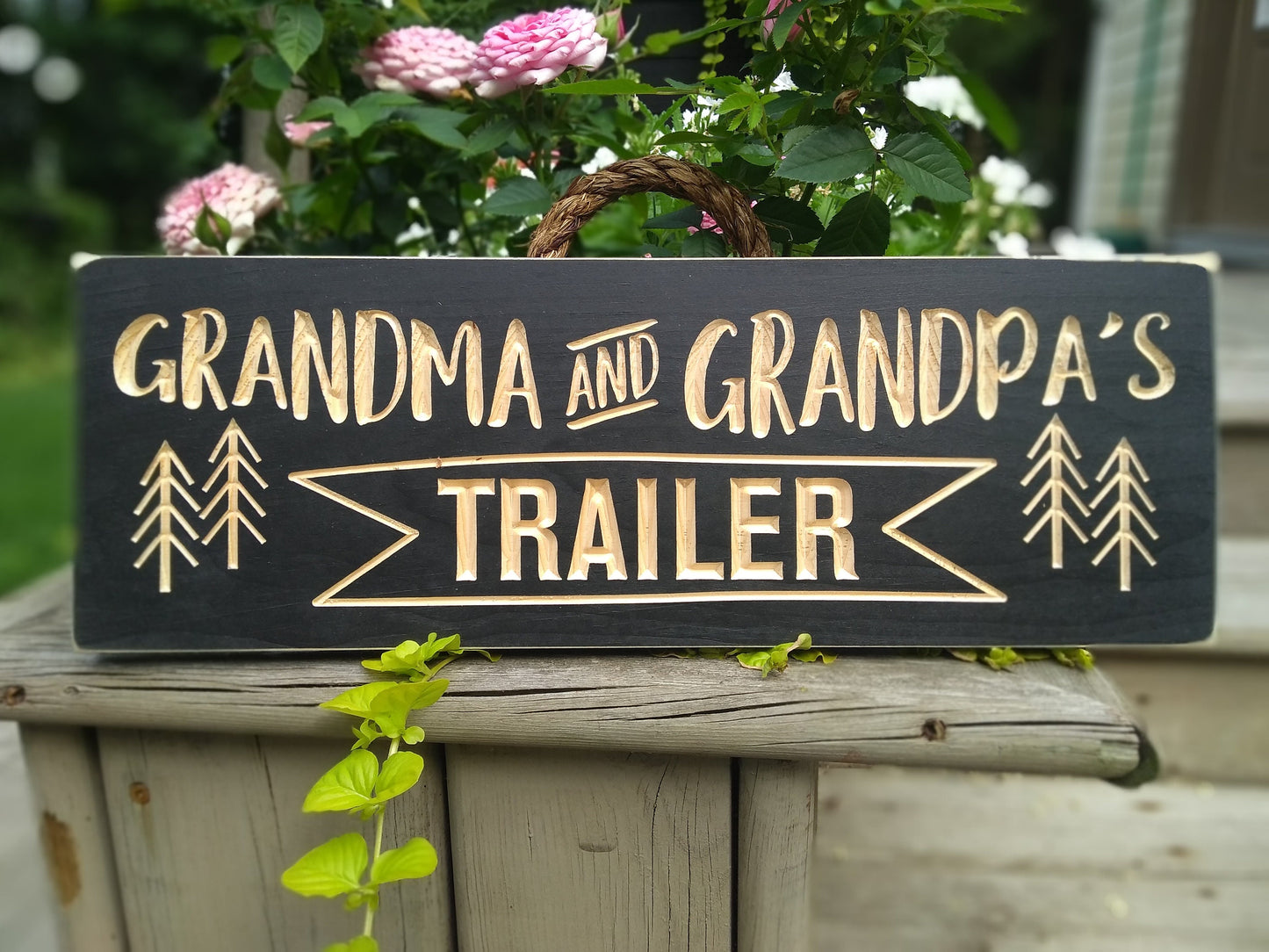 Grandma and Grandpa's sign, Personalized trailer sign, camping sign, Camping decor,grandparents sign,birthday gift, Christmas gift