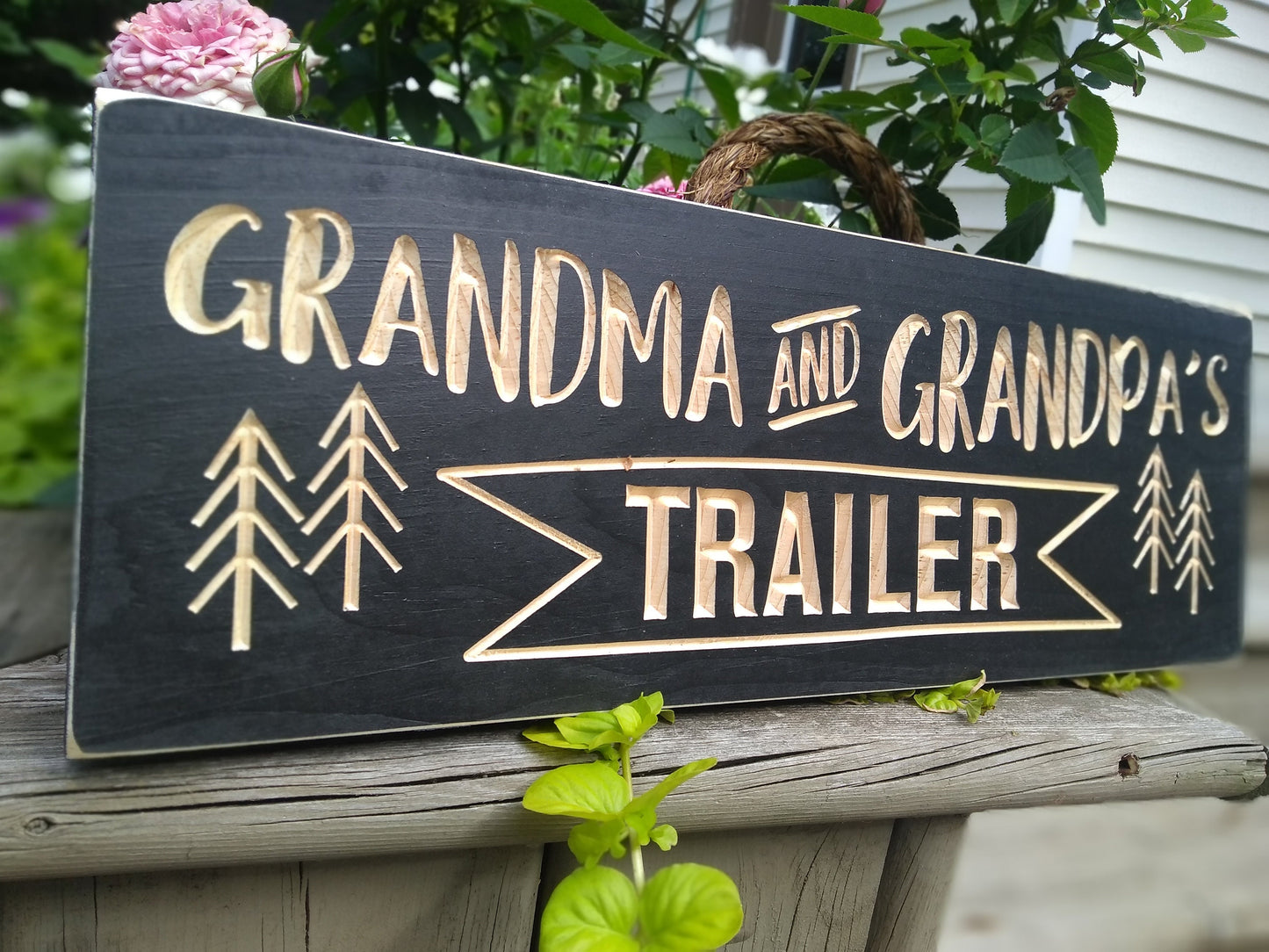 Grandma and Grandpa's sign, Personalized trailer sign, camping sign, Camping decor,grandparents sign,birthday gift, Christmas gift