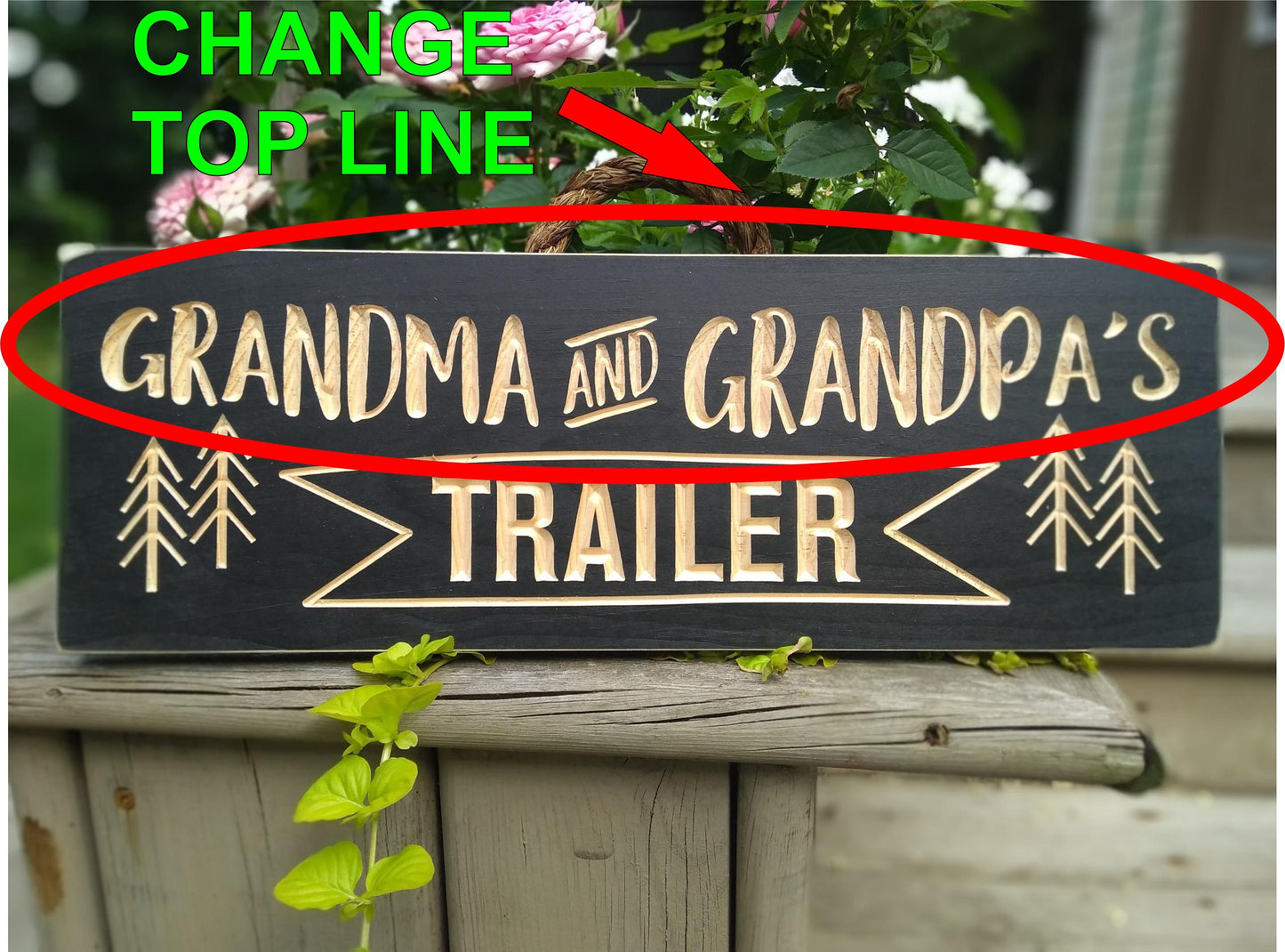 Grandma and Grandpa's sign, Personalized trailer sign, camping sign, Camping decor,grandparents sign,birthday gift, Christmas gift