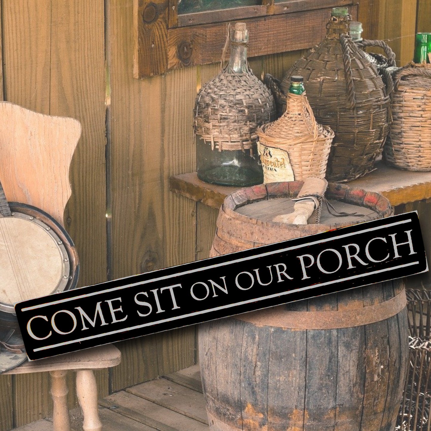 Wood porch sign, wooden farmhouse sign, rustic cottage décor