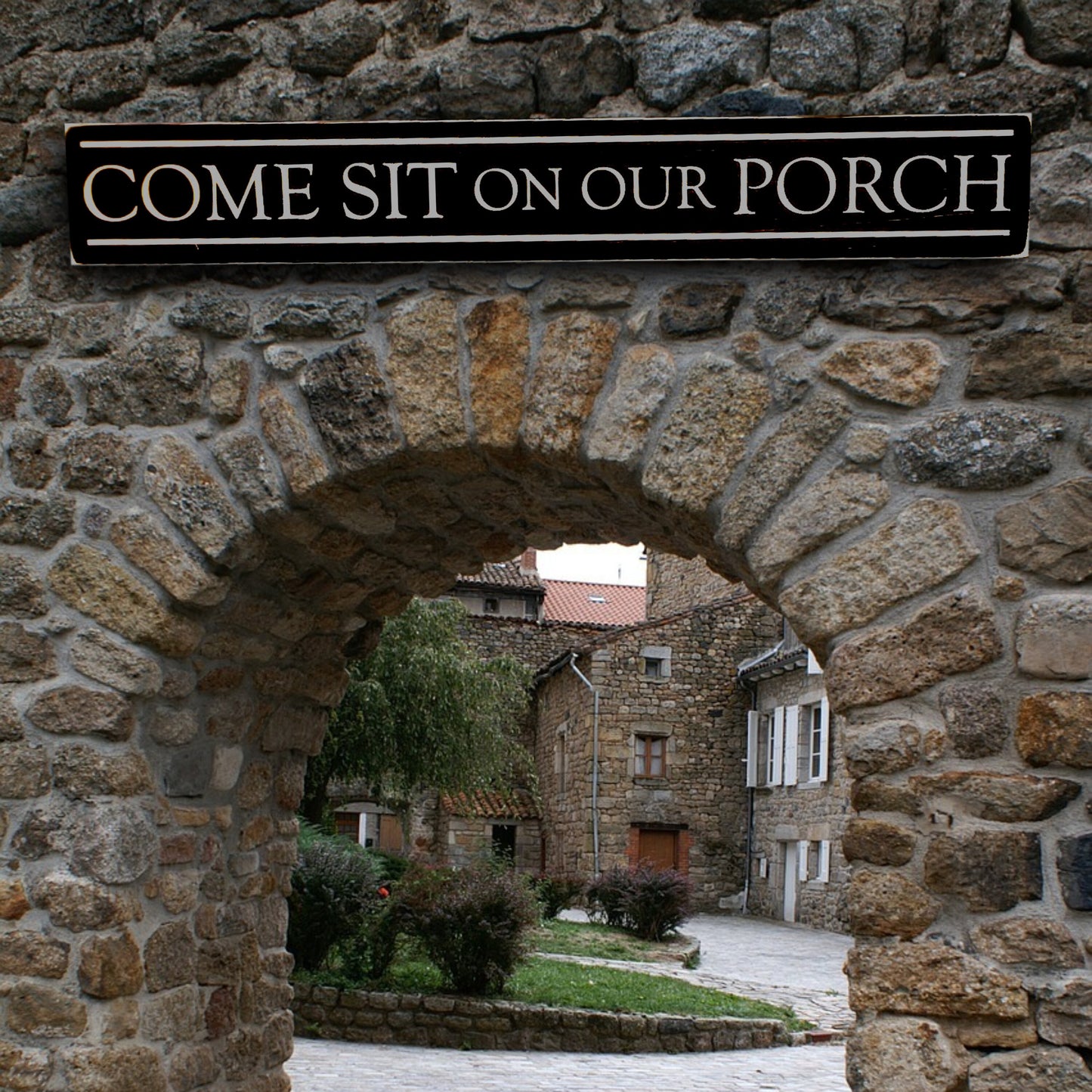 Wood porch sign, wooden farmhouse sign, rustic cottage décor