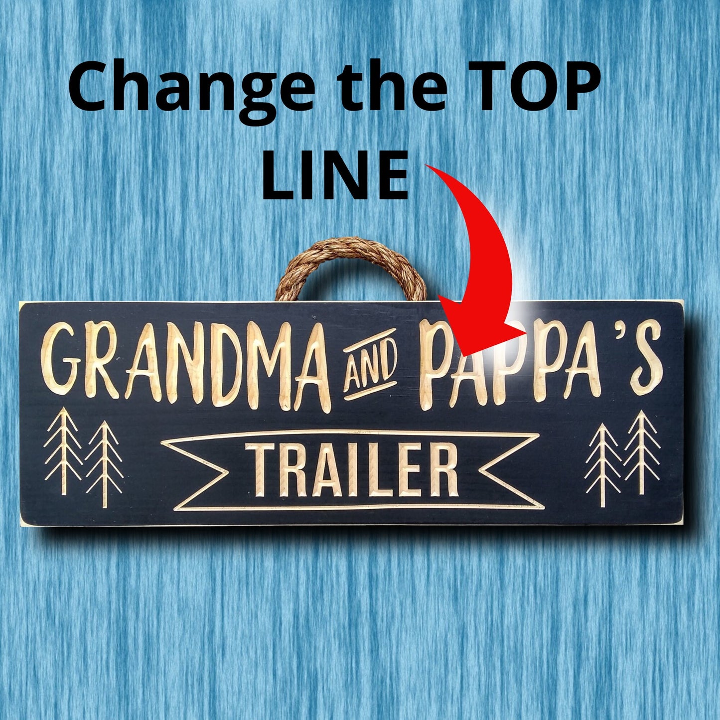 Outdoor Nana and Papa's Trailer sign, carved wood sign, personalized gift, camping décor, grandparents gifts