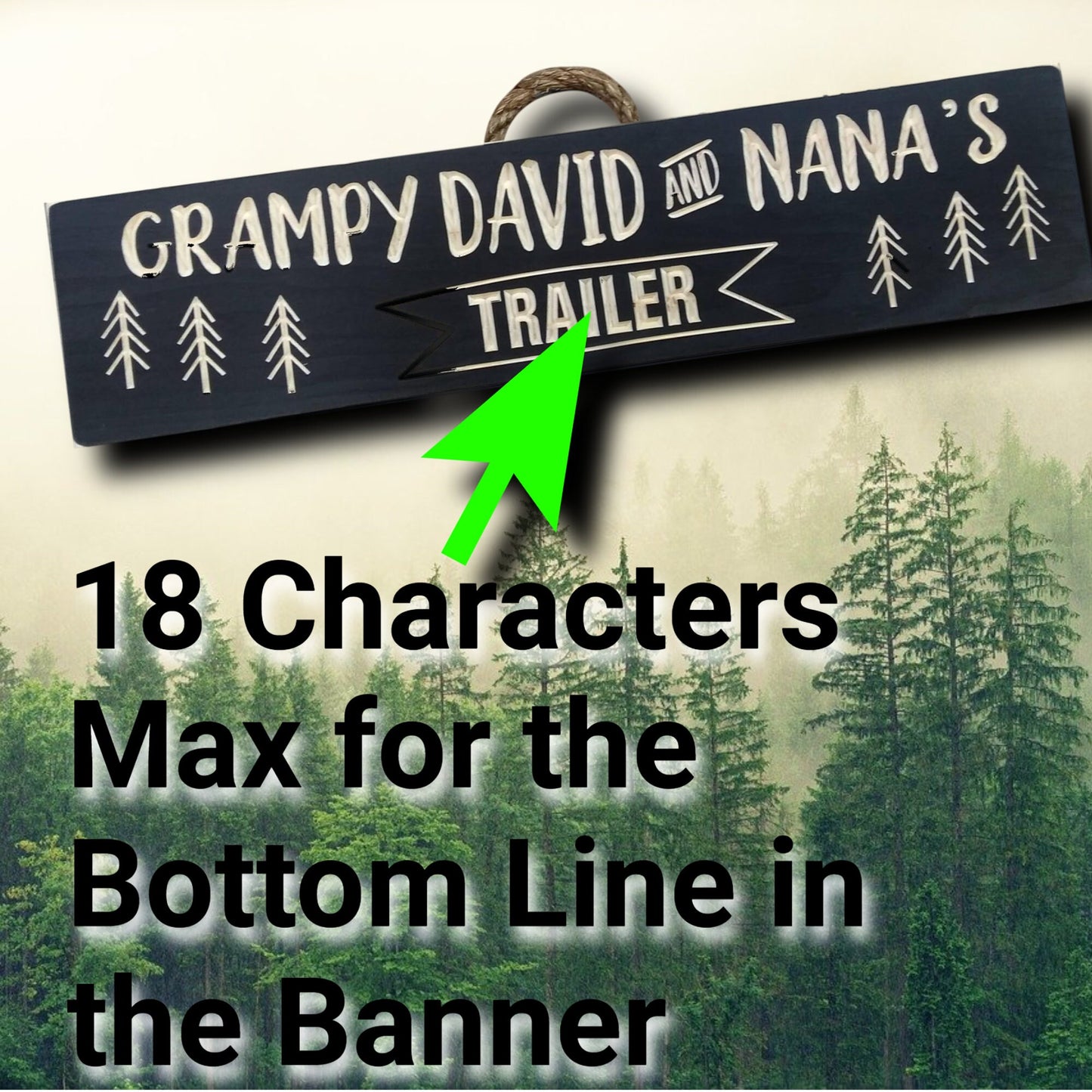 Grandma and Grandpa's sign, Personalized trailer sign, camping sign, grandparents sign
