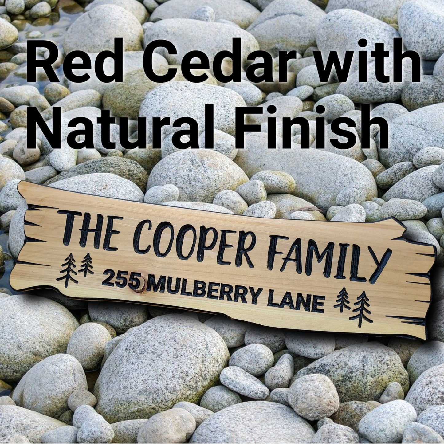 outdoor address Sign, cedar custom wood house sign, personalized wooden cottage sign