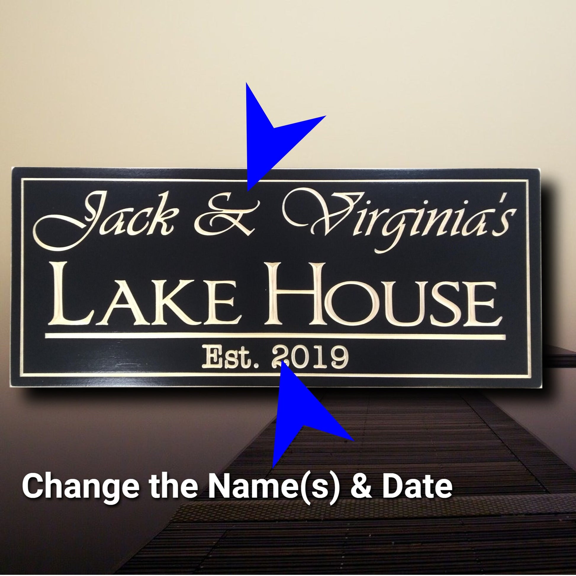 Custom Outdoor Lake House Sign,wood carved family sign