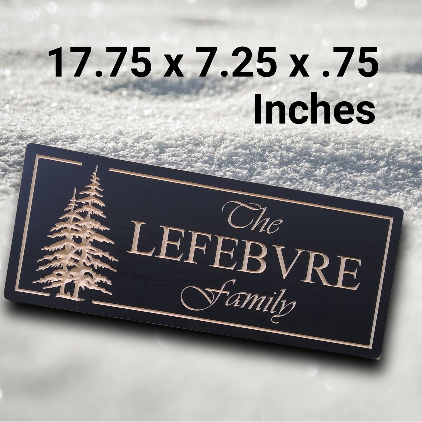 Personalized Family Sign, wood outdoor custom sign, carved cottage sign with pine trees