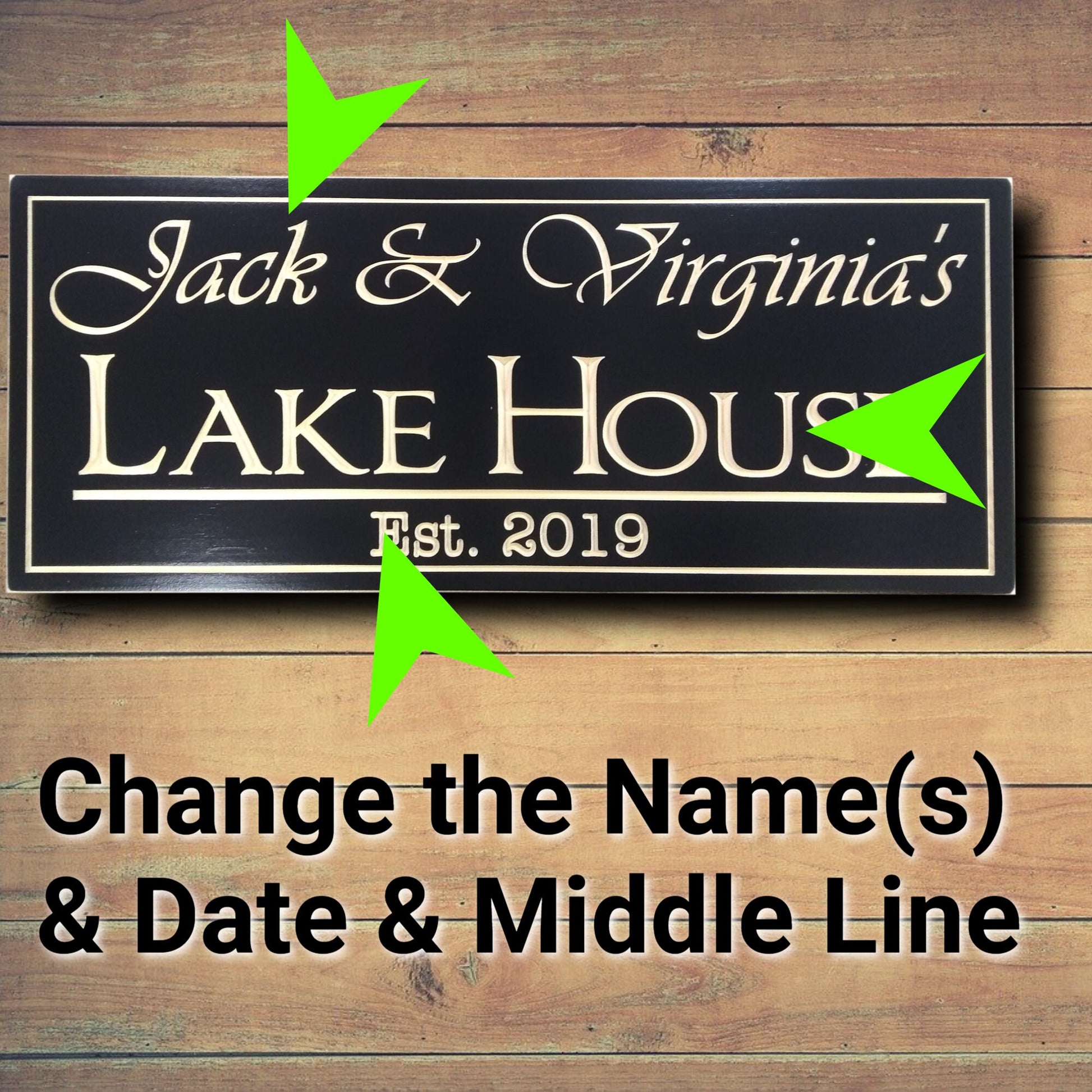 Custom Outdoor Lake House Sign,wood carved family sign