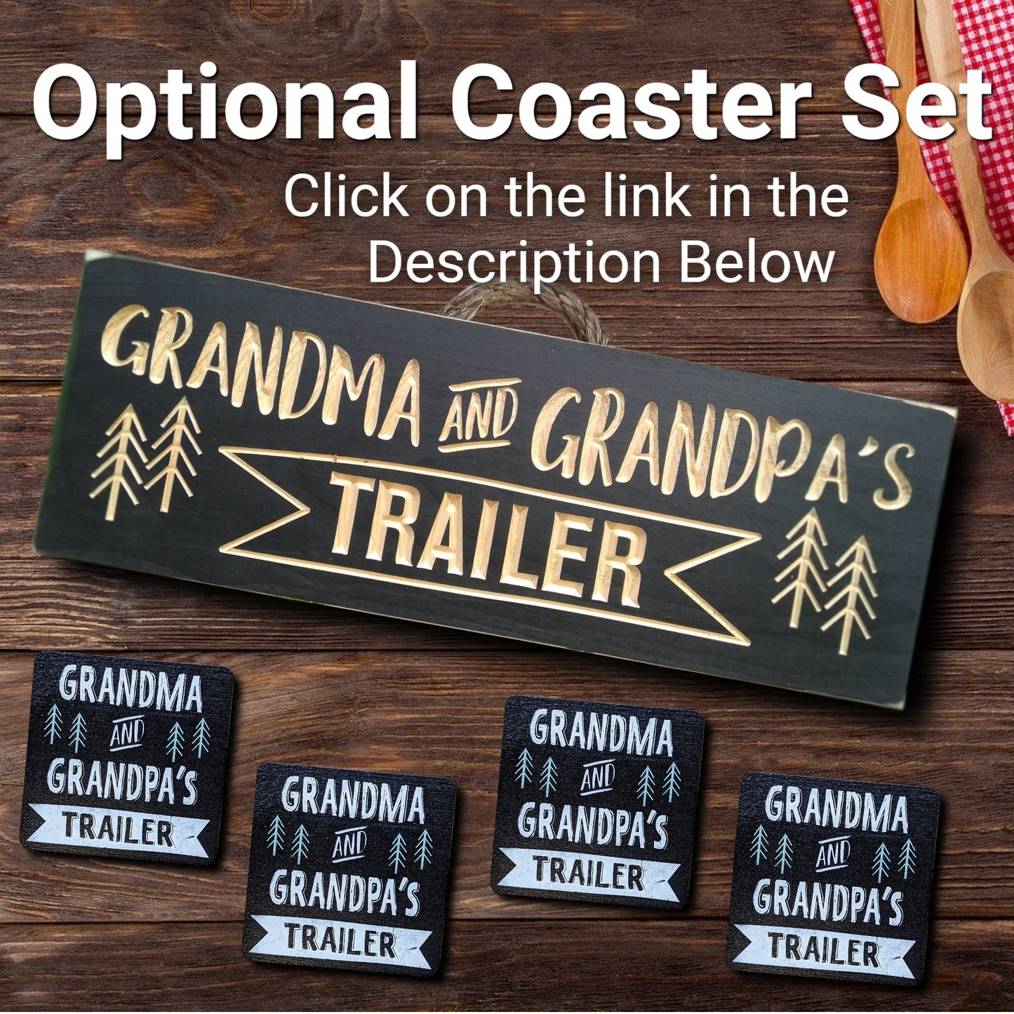 Grandma and Grandpa's sign, Personalized trailer sign, camping sign, Camping decor,grandparents sign,birthday gift, Christmas gift