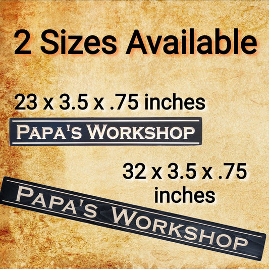 Papa's workshop, personalized Wooden Sign,gift for Papa,Father's day gift