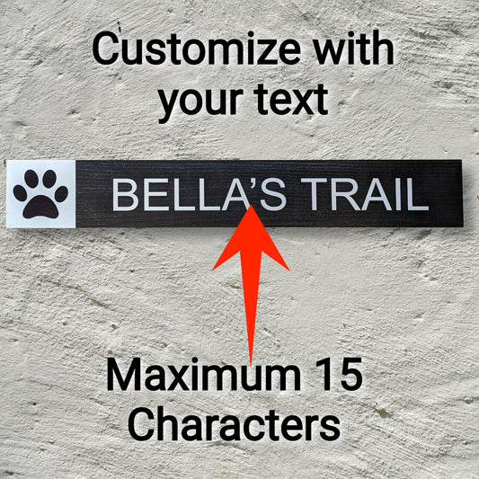 Trail sign, dog name wood sign, custom/personalized cottage trail marker