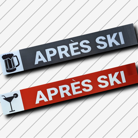 Apres Ski Sign, ski trail sign, bar sign, pub sign, ski decor, skiing gifts, cabin decor, ski resort, lodge sign