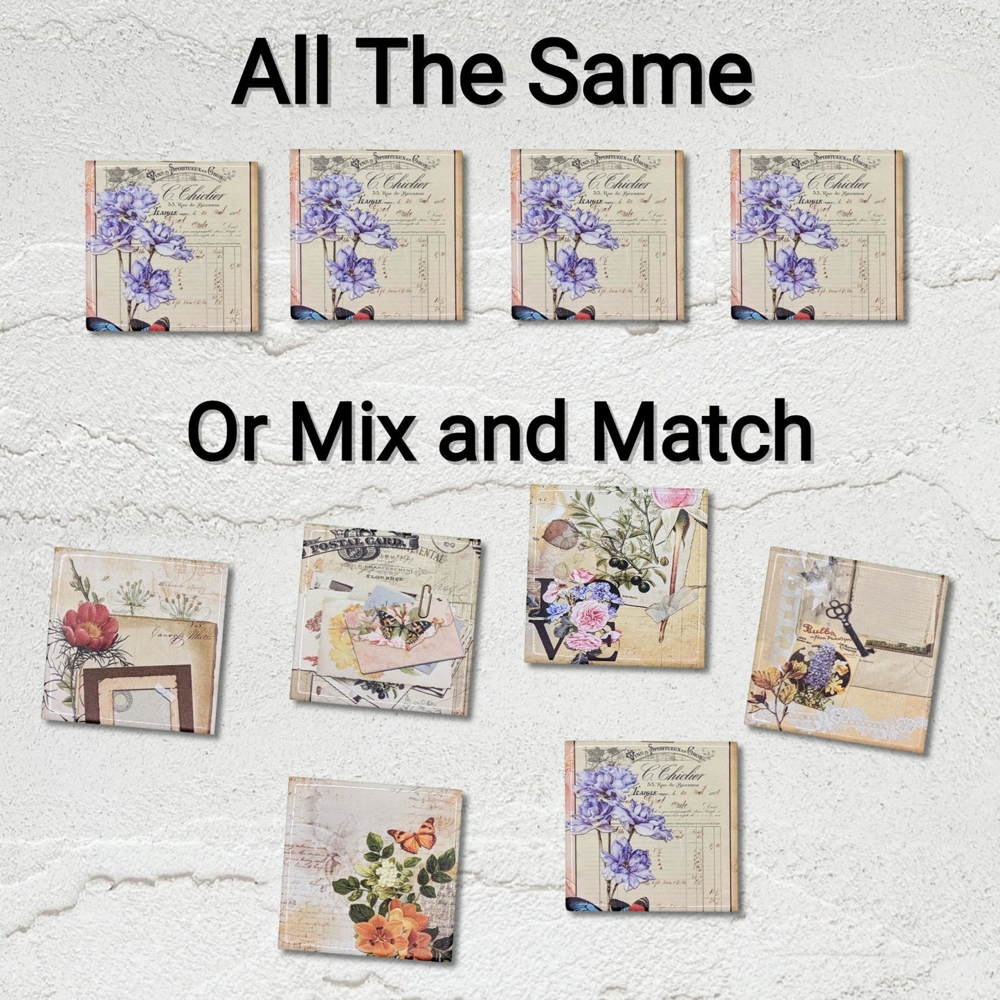 Vintage look Ceramic Coasters
