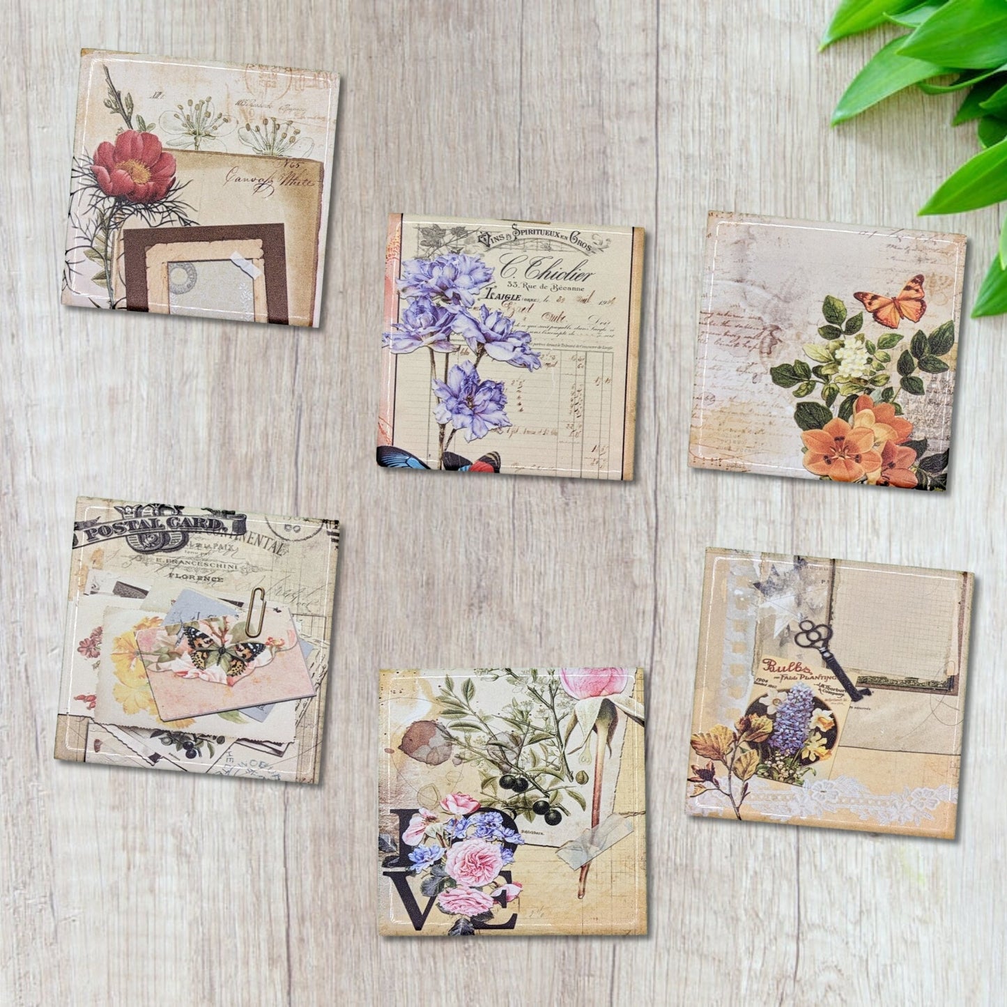 Vintage look Ceramic Coasters