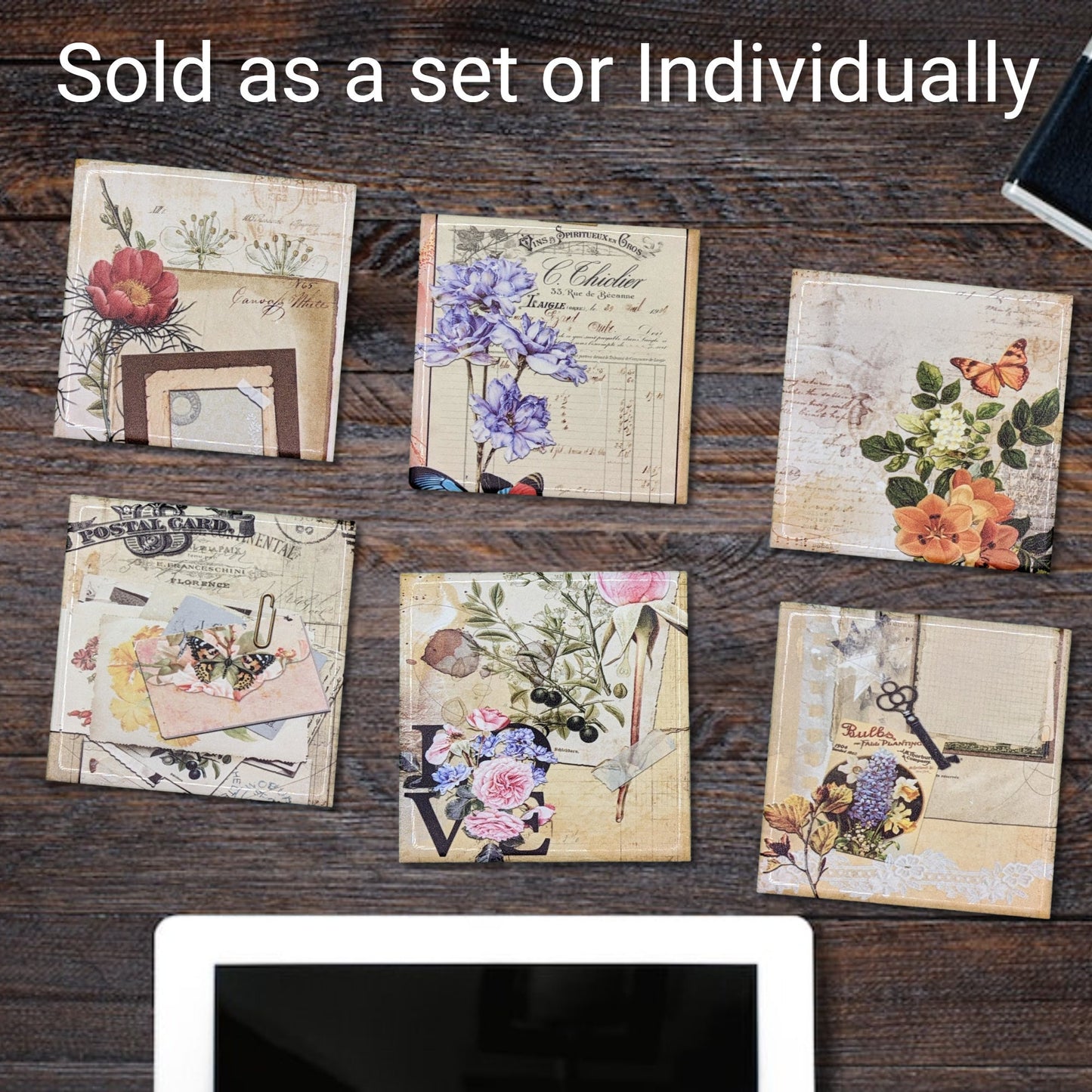 Vintage look Ceramic Coasters