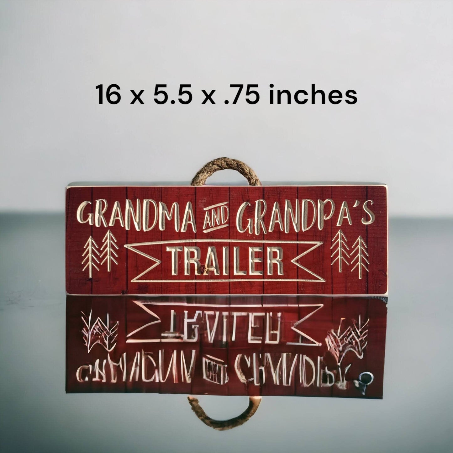 Grandma and Grandpa's sign with red background
