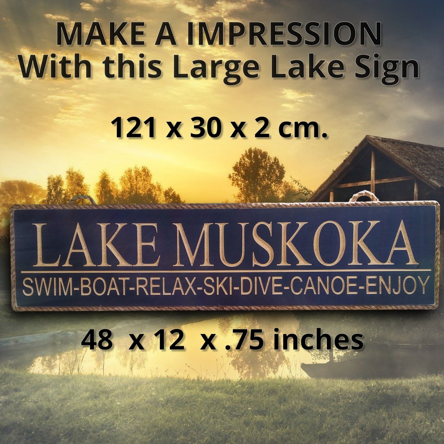 Large Lake Sign
