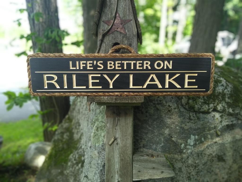 Life is Better Lake Sign - Maison Muskoka