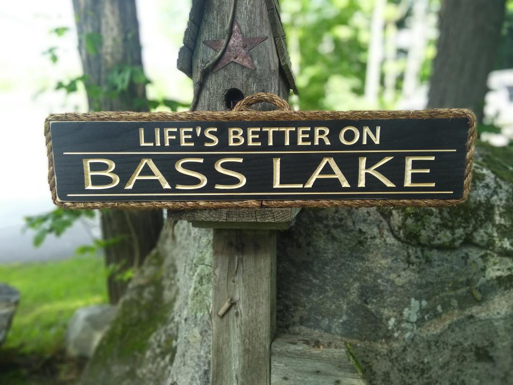 Life is Better Lake Sign - Maison Muskoka