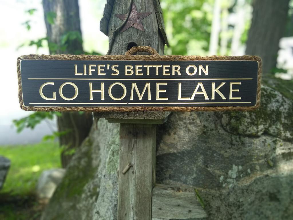 Life is Better Lake Sign - Maison Muskoka