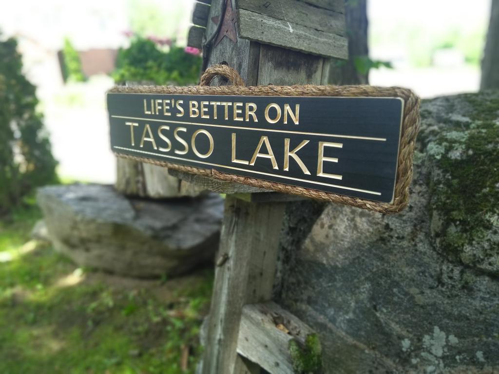 Life is Better Lake Sign - Maison Muskoka