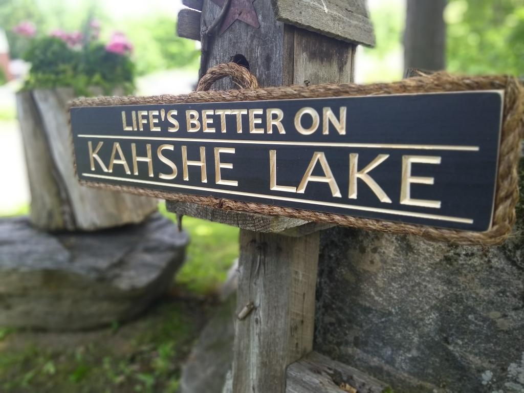 Life is Better Lake Sign - Maison Muskoka