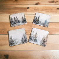 Winter Scene coaster Set of 4 with free shipping in Canada