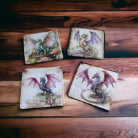 Dragon coaster Set of 4 with free shipping in Canada