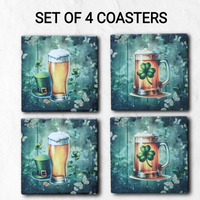 Set of 4 Ceramic St. Patrick's coasters