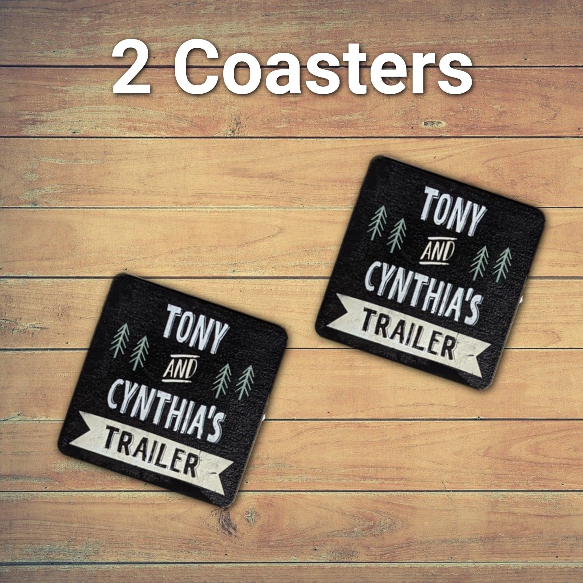 Personalized grandparents Coasters for the trailer, camper or RV Gifts for friends, gifts for mom, gifts for sister,gift for couples