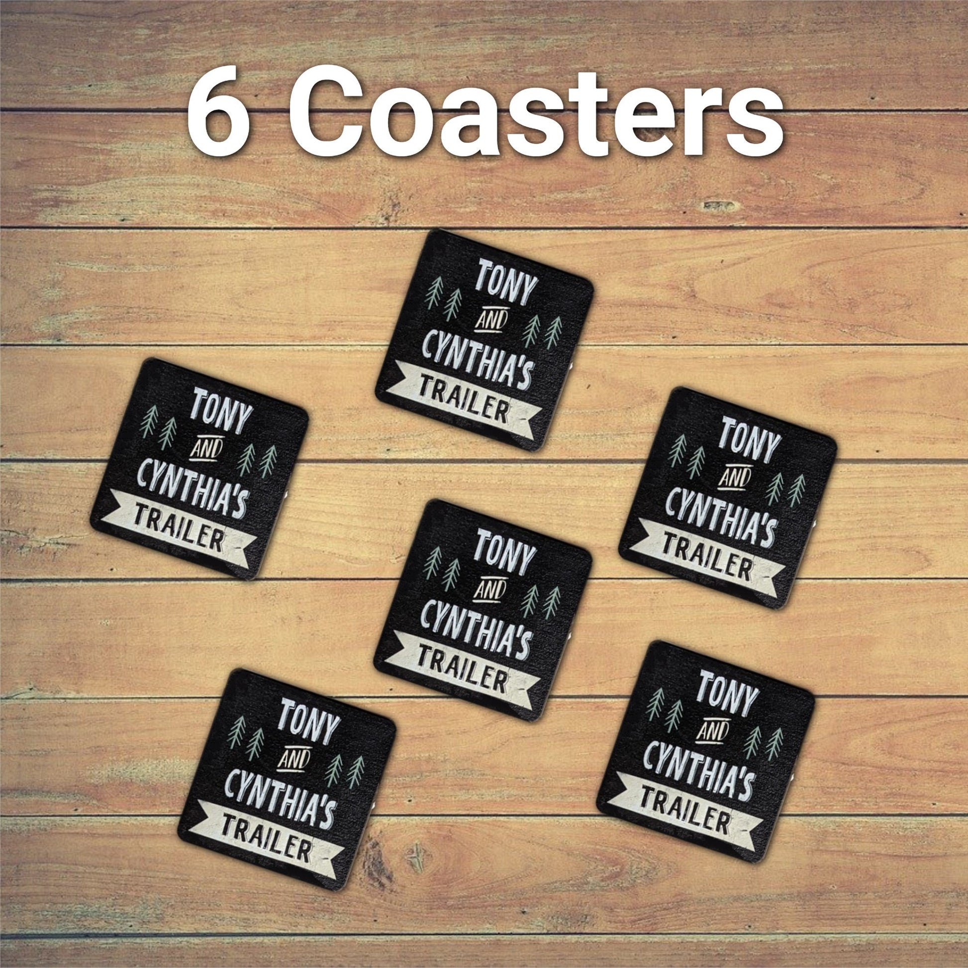 Personalized grandparents Coasters for the trailer, camper or RV Gifts for friends, gifts for mom, gifts for sister,gift for couples