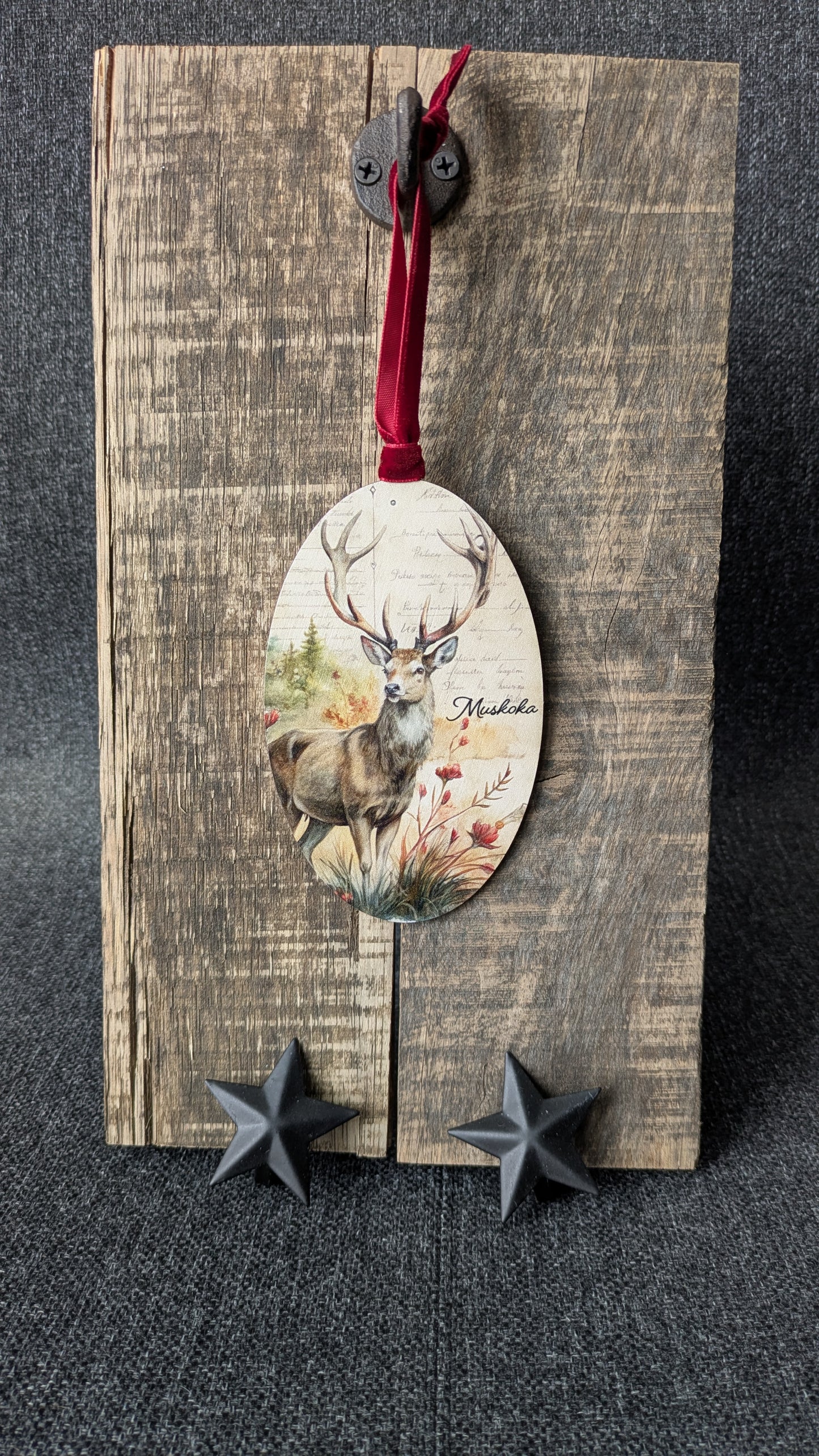 Muskoka Deer Ornament – Rustic Canadian Christmas Decor