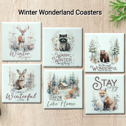 Winter Wonderland Ceramic Coasters