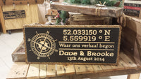 Coordinates Sign - Maison Muskoka