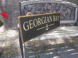 Georgian Bay Sign with Anchor - Maison Muskoka