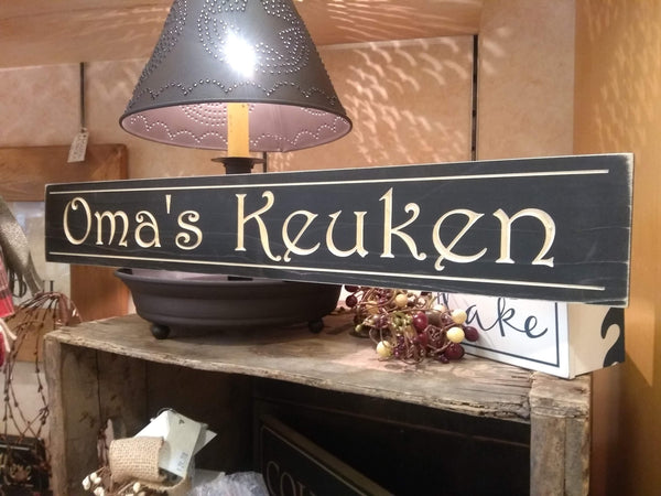 Wood kitchen sign, Oma's Keuken, Carved Wooden Sign, Oma's Kitchen, Dutch home décor, kitchen wall décor, Oma gift