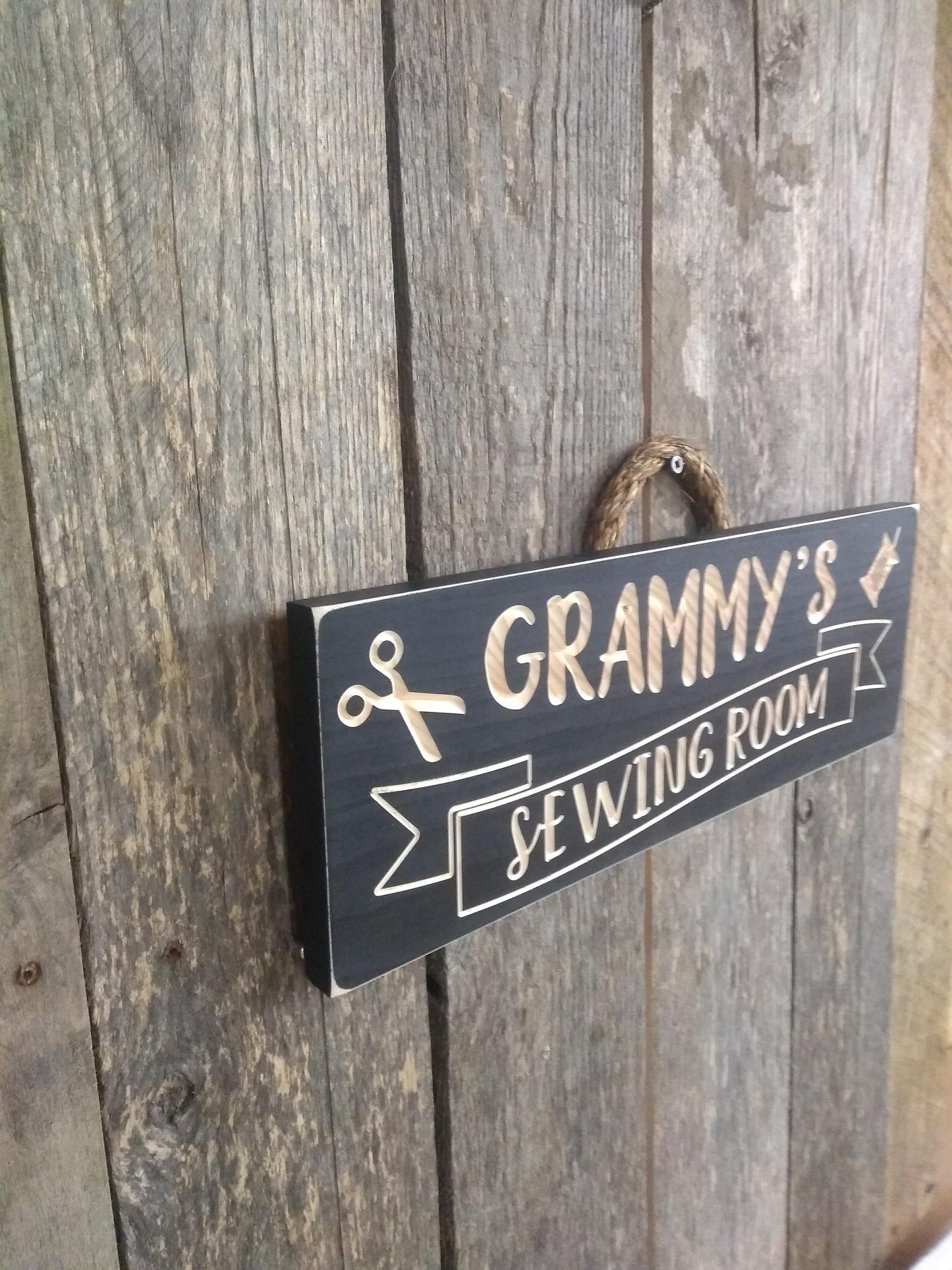 Personalized wood sign,wooden sewing room sign, Christmas gift, Grammy sign