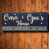 Oma and Opa's house sign, grandparents gifts, personalized gift for Mother's day
