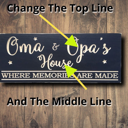 Oma and Opa's house sign, grandparents gifts, personalized gift for Mother's day