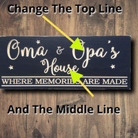 Oma and Opa's house sign, grandparents gifts, personalized gift for Mother's day